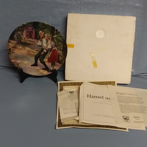 1981 Hansel & Gretel  Collectors Plate Germany in Box w/ Paperwork - Picture 2 of 7